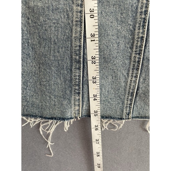 RAILS Women M Cascade Dress Strand Denim Frayed Hem Stretch Asymmetric‎ Button - Picture 8 of 13